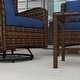 preview thumbnail 25 of 23, Outsunny 4 Piece PE Wicker Patio Furniture Set, Conversation Set with 2 360° Swivel Rocking Armchairs, 1 Loveseat Sofa