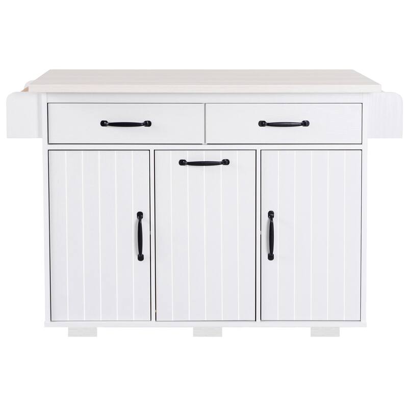 Kitchen Island With Trash Can Storage Cabinet(no include stool)