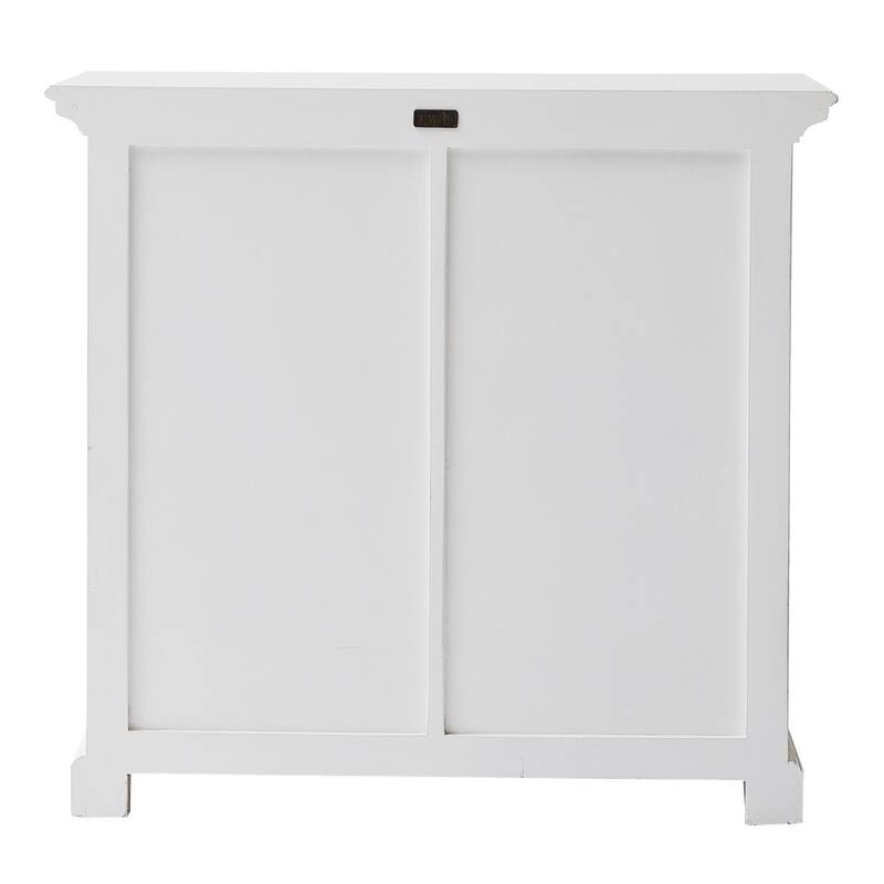 Modern Farmhouse White Accent Cabinet - 33.5" x 35. 4" x 19.7"