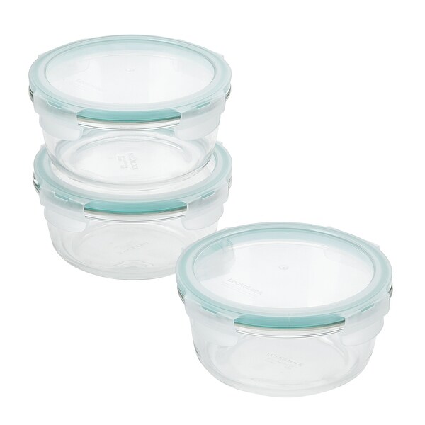 LocknLock Purely Better Glass Food Storage Containers 13oz 3 PC Set