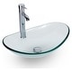 preview thumbnail 36 of 77, Eclife Artistic Vessel Sinks for Bathroom Vanity Tempered Glass Ceramic Basin Glass clear boat sink