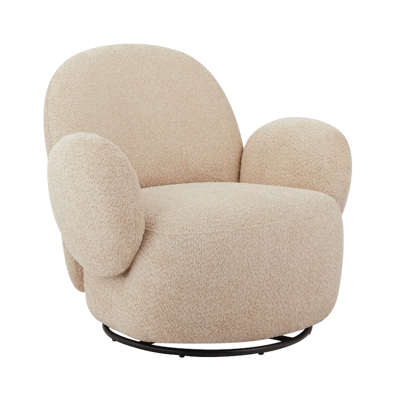 Fabric Swivel Accent Chair with 360° Rotation Modern Lounge Chair (260lb Capacity)
