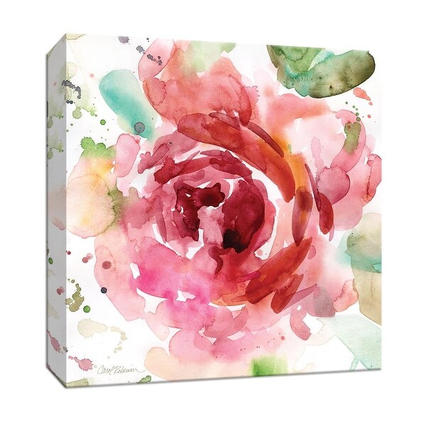 PTM Images 9-147291 PTM Canvas Collection 12" x 12" - "Bold Blush III" Giclee Flowers Art Print on Canvas
