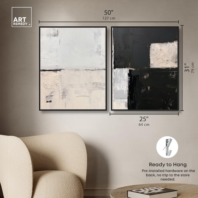 Shattered Symmetry I Canvas Set of 2 by Art Remedy