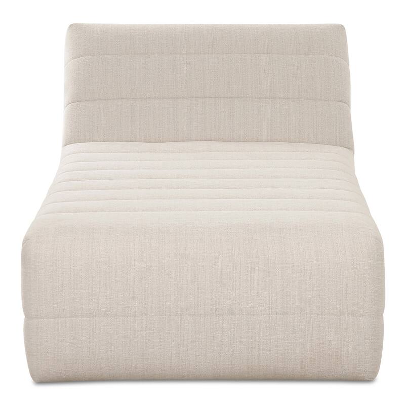 NADAAL STUDIOS Celestine Chaise, Plump Channel-Tufted Form in Velvet Upholstery, Warm Brown