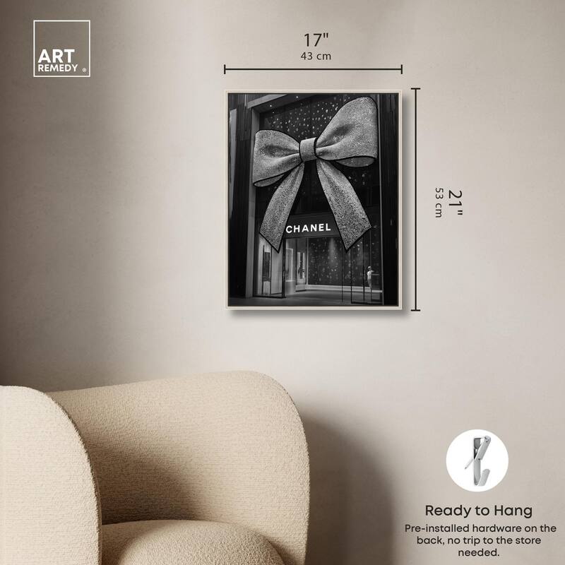 Big Bow Noir Store Canvas by Art Remedy