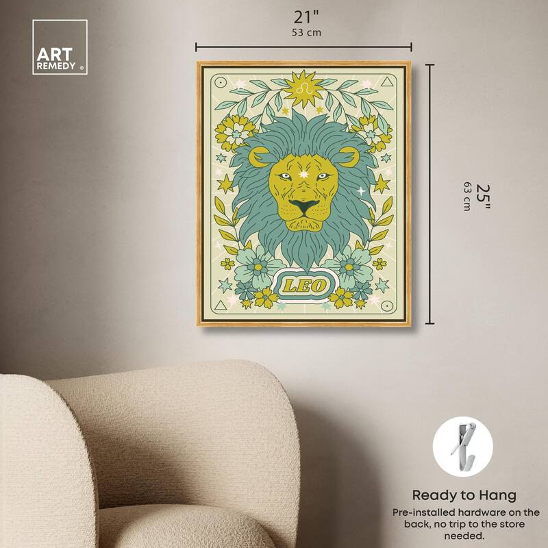 Leo Stars Card Canvas by Art Remedy