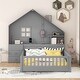 preview thumbnail 29 of 34, Modern House Bed with set of Sockets, USB Port, Storage Shelves and 2 Drawers