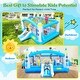 preview thumbnail 5 of 3, Kids Inflatable Bounce House With Long Slide Bouncing Area Basketball Hoop Family Backyard Bouncy Castle - Colorful