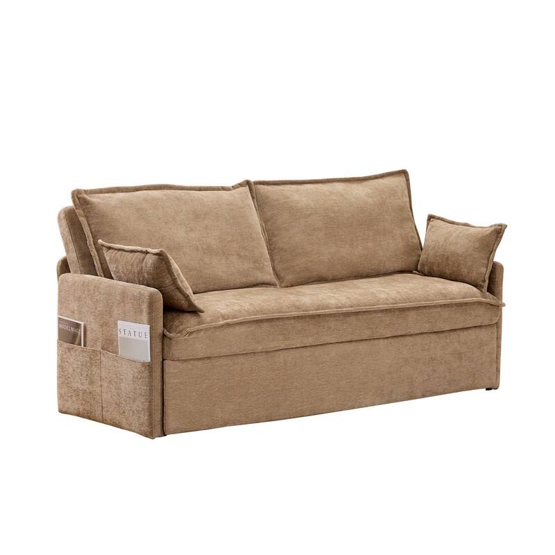 59.5'' Put Out Sofa Bed,Chenille Fabric Sleeper Sofa
