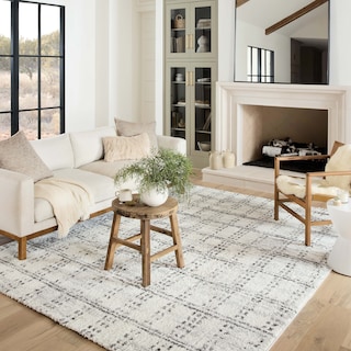Alexander Home Kazi Modern Checkered Shag Area Rug