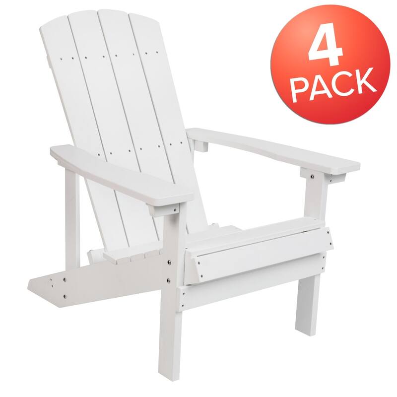 All-weather Poly Resin Wood Outdoor Adirondack Chair (Set of 4)