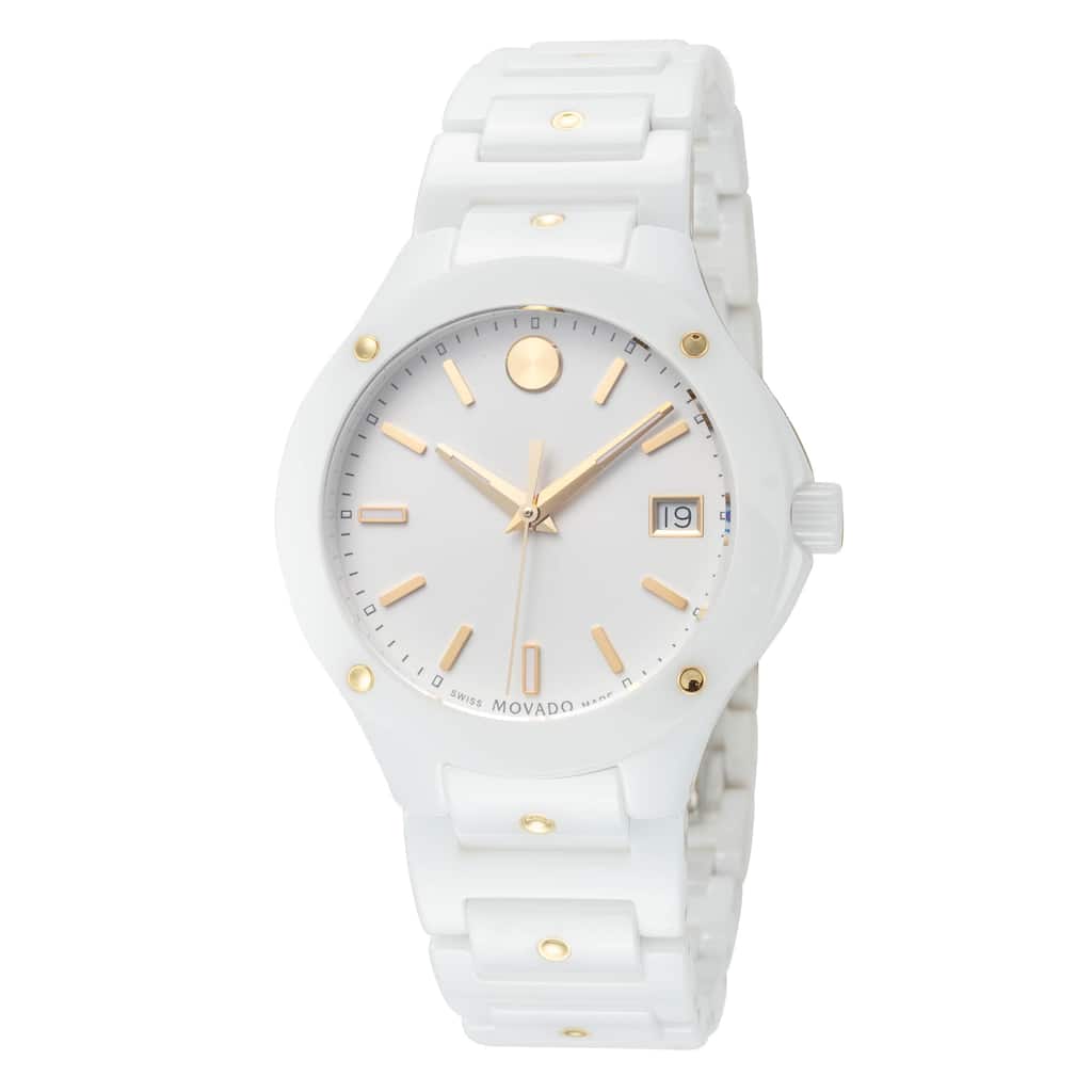 Movado Women's SE 33mm Quartz Watch 0607740 - White - One Size