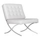 preview thumbnail 22 of 23, Attriom Modern Leather and Chrome Slipper Chair for Living Room - 30.25 x 26 x 34.75"