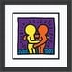 preview thumbnail 1 of 4, Framed Art Print 'Untitled 1987' by Keith Haring 18 x 18-inch