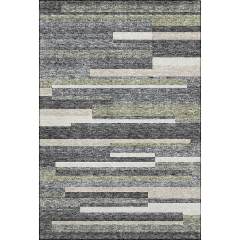 Premium Washable Super Soft Stripes Stacked Mayfield Rug