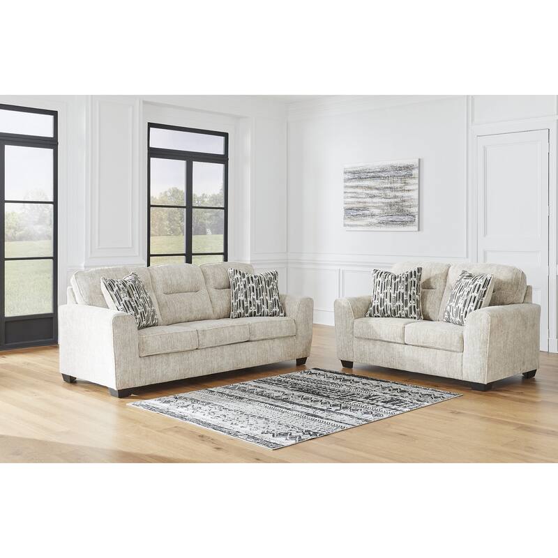 Signature Design by Ashley Lonoke 2-Piece Upholstery Package - 90" W x 38" D x 40" H - Beige