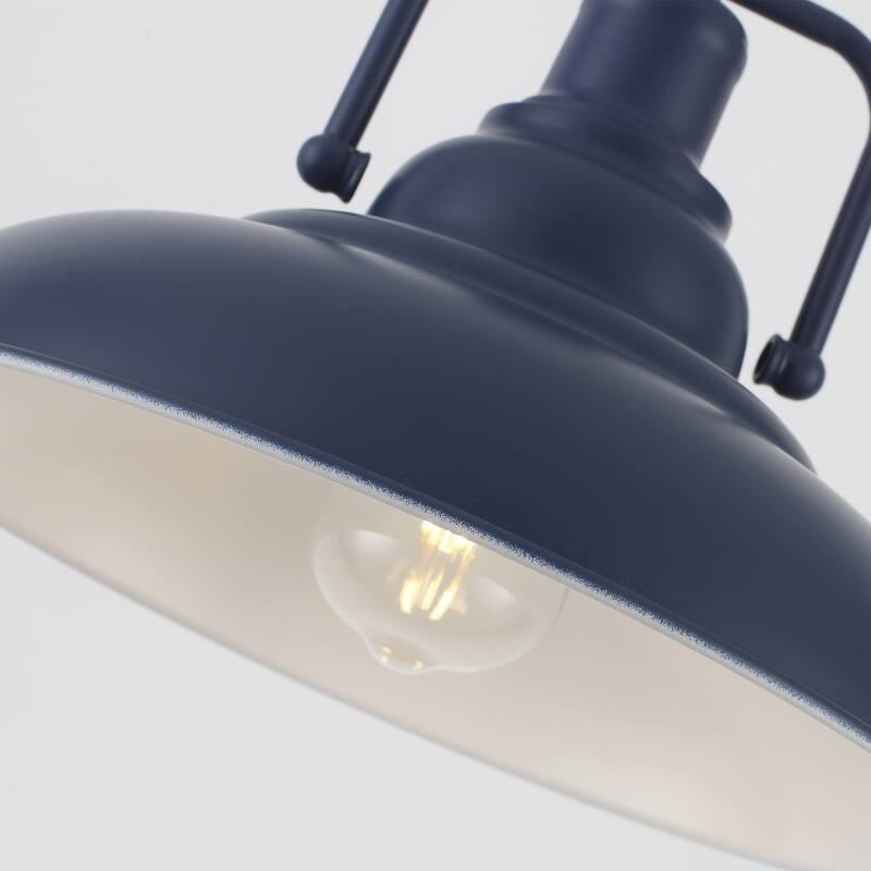 60-Watt 1-Light Pendant Light with Dome Shade for Kitchen Island, Classic Semi Flush Mount Chandelier for Dining Room