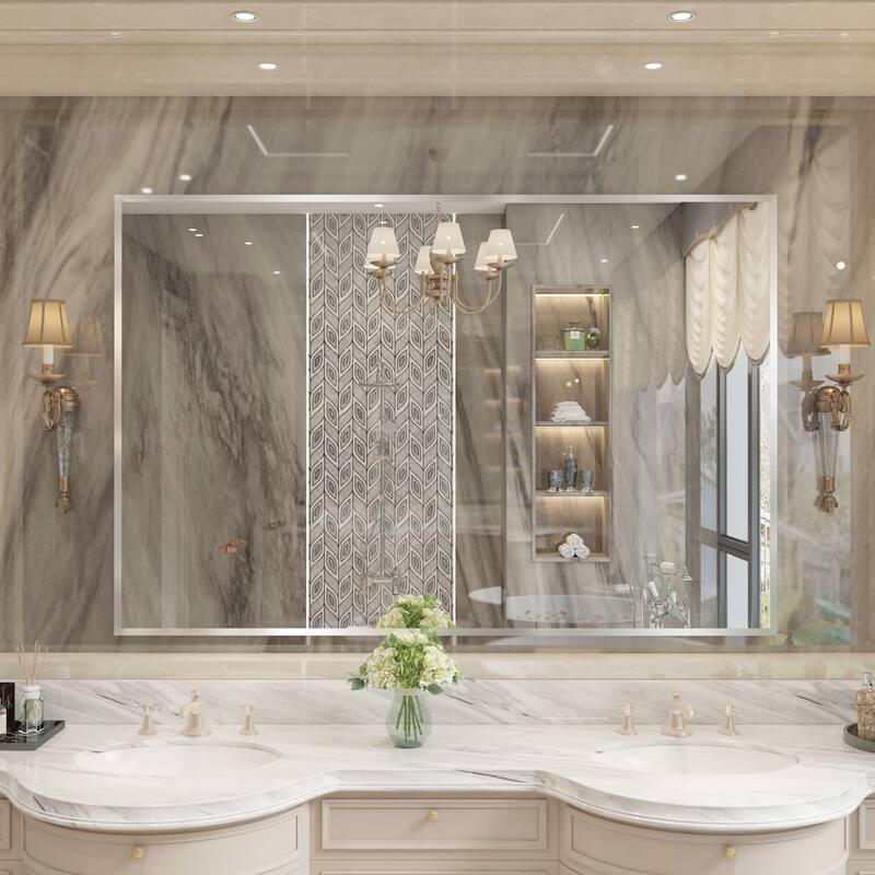 QuivaraView Wall Mounted Aluminum Frame Bathroom Vanity Mirror