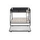 preview thumbnail 5 of 7, Twin over Full Metal Bunk Bed with Trundle and Full-Length Guardrail, Ladder