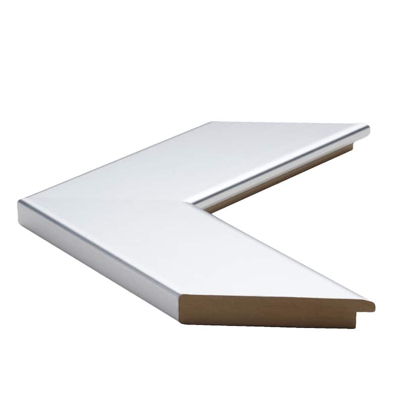 Frame My Mirror Brushed Chrome Framed Vanity Mirror, Pendleton Design