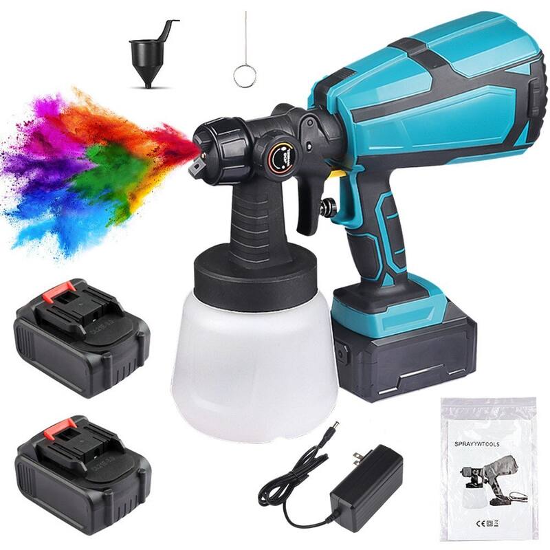 Rechargeable Paint Spray Gun for Exterior Paint - Blue