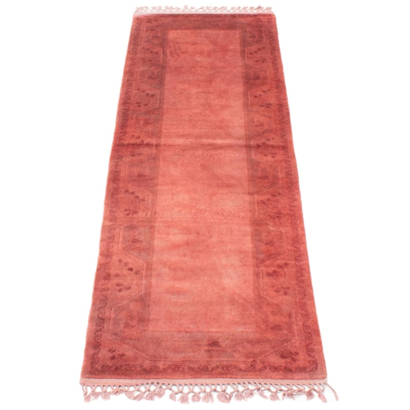 ECARPETGALLERY Hand-knotted Color Transition Blush Wool Rug - 2'8 x 8'10