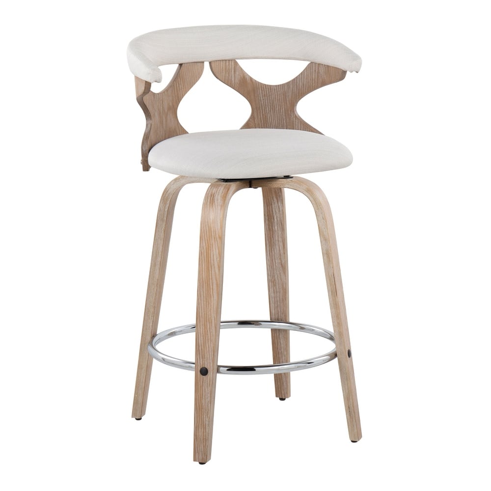 Carson Carrington Viby Fixed-Height Counter Stool with Bent Wood Legs & Round Footrest (Set of 2)