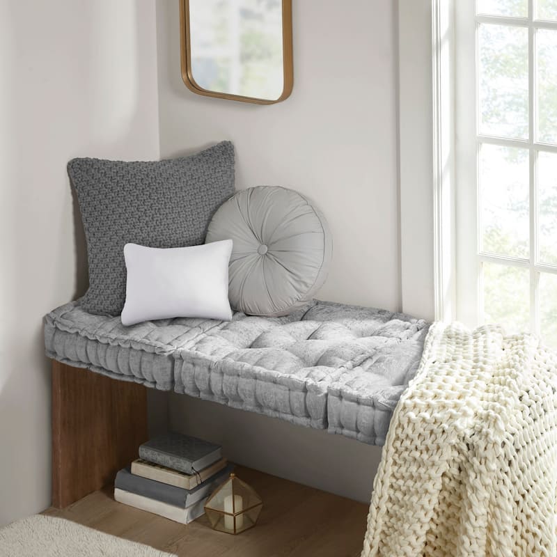 Intelligent Designs Charvi Chenille Square Floor Pillow