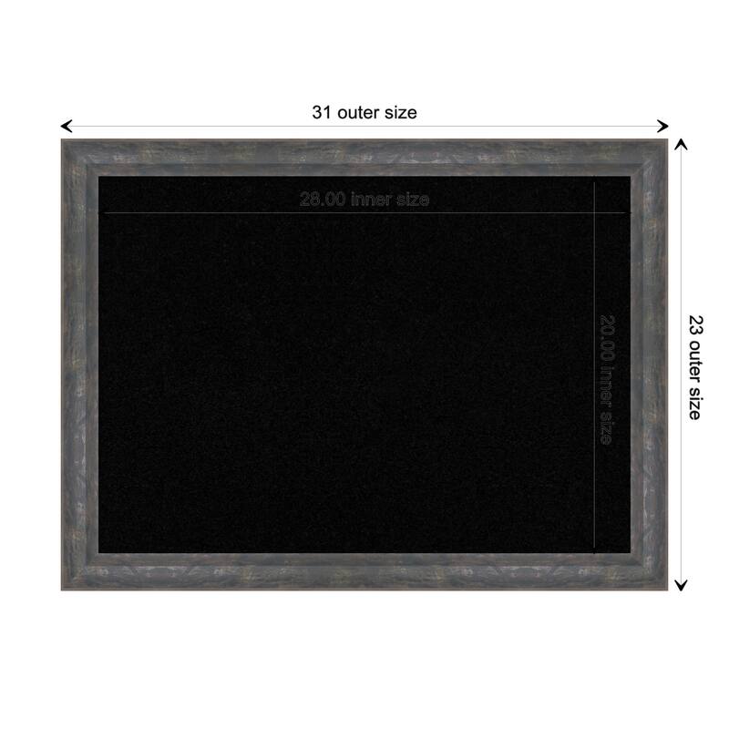 Angled Metallic Rainbow Wood Framed Black Corkboard Bulletin Board, Organization Board, Pin Board - Board Size 28x20
