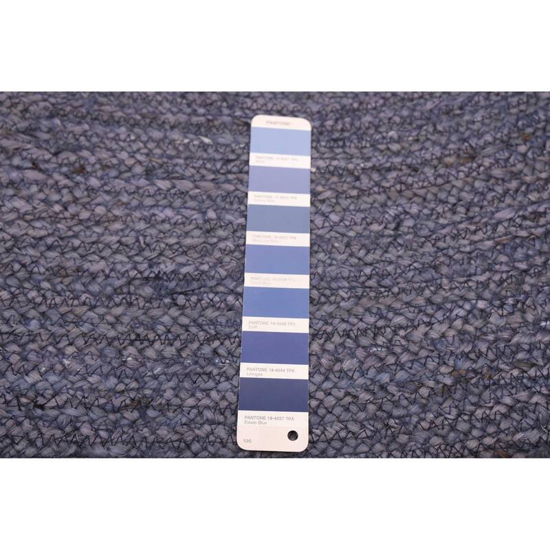 ECARPETGALLERY Flat-Weave Palas Denizli Dark Navy Jute Rug - 5'3 x 7'5