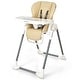 preview thumbnail 6 of 5, Foldable Baby High Chair w/ Double Removable Trays & Book Holder Beige