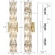 preview thumbnail 5 of 4, 6 light modern wall light crystal mounted wall sconce with gold finish
