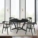 preview thumbnail 55 of 90, Set of 2/4/6 - Santana Mid-Century Modern Upholstered Wood Dining Chairs Set of 4 - Gray and Black