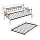 preview thumbnail 9 of 16, Modern Steel Twin Size Daybed Frame w/ Twin Size Trundle Bed Frame