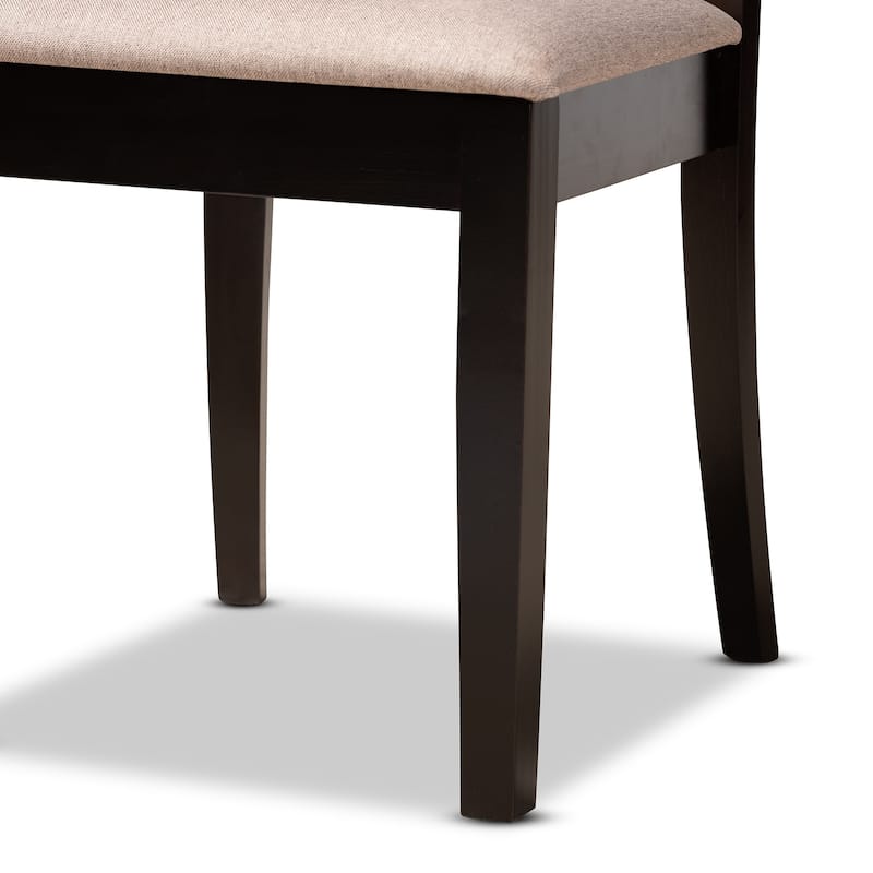 Nellie Modern Fabric and Wood 5-Piece Dining Set