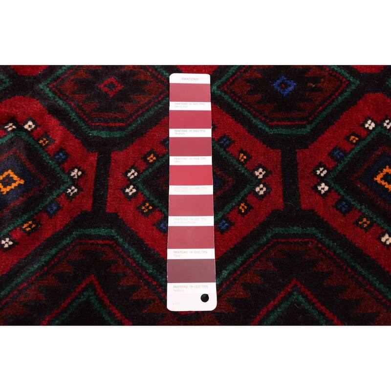 ECARPETGALLERY Hand-knotted Teimani Red Wool Rug - 4'1 x 6'8