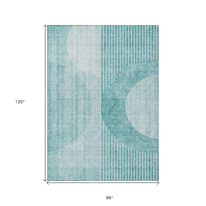 HomeRoots Geometric Transitional Rectangle Outdoor Rug