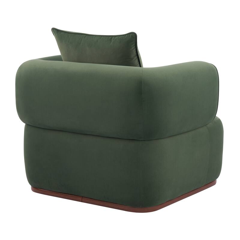 Christopher Knight Home Elyndor Velvet and PU Lounge Chair with Wrap-Around Backrest