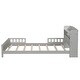 preview thumbnail 34 of 77, Pine Wood Platform Bed Low-Profile Bed Frame with Storage Headboard, Motion Sensor LED Light, Movable Guardrail, Slats Support
