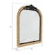 Solara Wide Arch Rattan Frame Wood Wall Mirror - 37.5"H x 3.5"W x 1.75"D