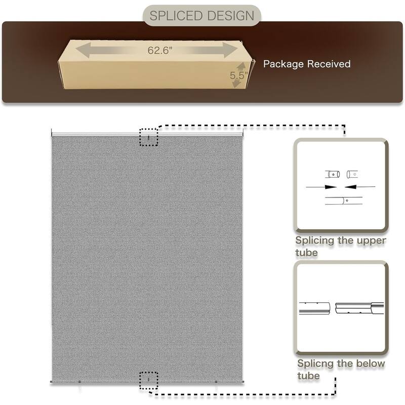 AECOJOY Outdoor Roller Shade Sun Shade Cover Canopy Shade Blinds