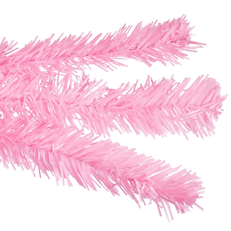 Artificial Tinsel Christmas Tree - 3' - Pink - Unlit - 3 Foot