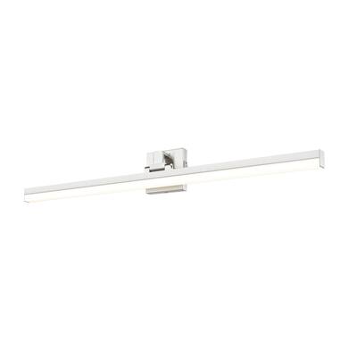Liam by Z-Lite 1 Light Vanity in Brushed Nickel with Frosted Plastic Shade - Brushed Nickel