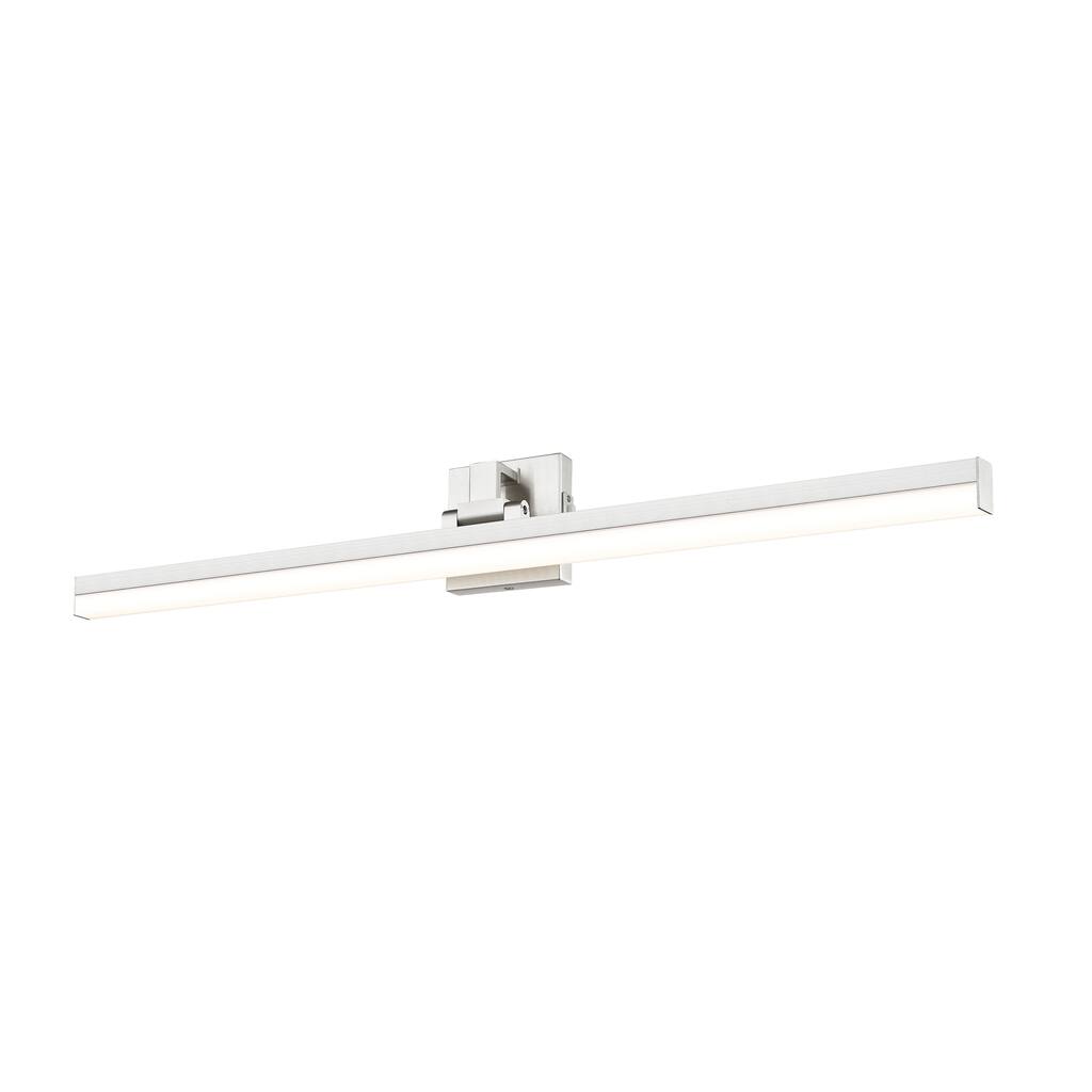 Liam by Z-Lite 1 Light Vanity in Brushed Nickel with Frosted Plastic Shade - Brushed Nickel