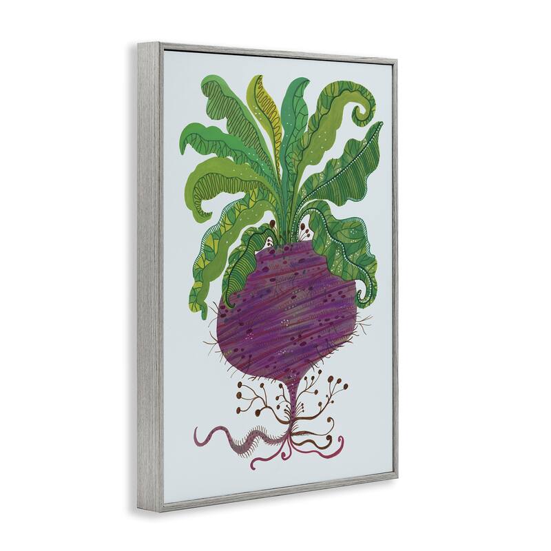 Stupell Stylized Beetroot Vegetable Framed Giclee Art Design By Kay Widdowson