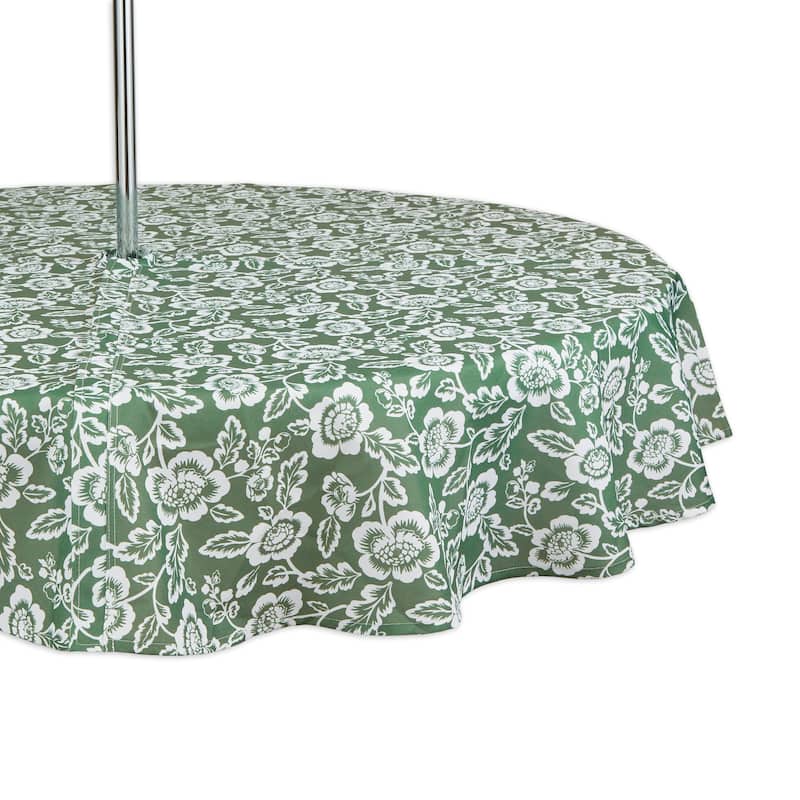 DII Garden Floral Print Outdoor Tablecloths - Artichoke Green