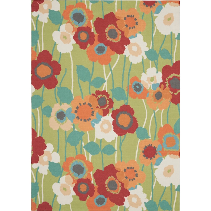 Waverly Sun N' Shade Floral Transitional Indoor/Outdoor Area Rug