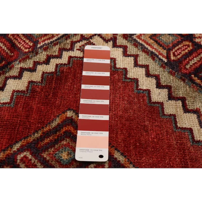 ECARPETGALLERY Hand-knotted Anadol Red Wool Rug - 3' 5" x 10' 2"