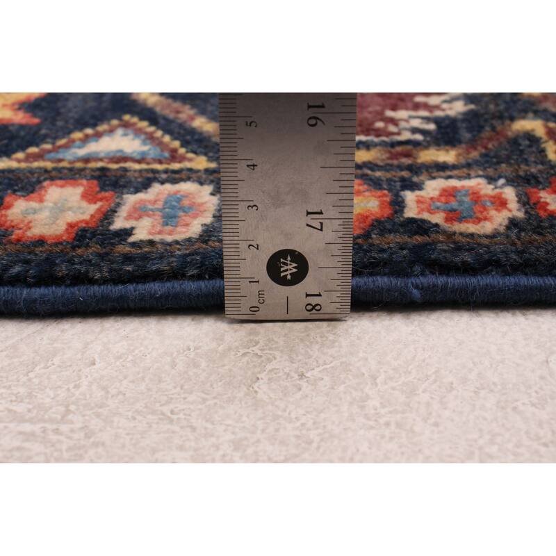 ECARPETGALLERY Hand-knotted Uzbek Ghazni Navy Wool Rug - 3'10 x 5'10